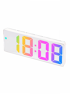 Часы настольные электронные от сети RGB Орбита OT-CLT12 Белые